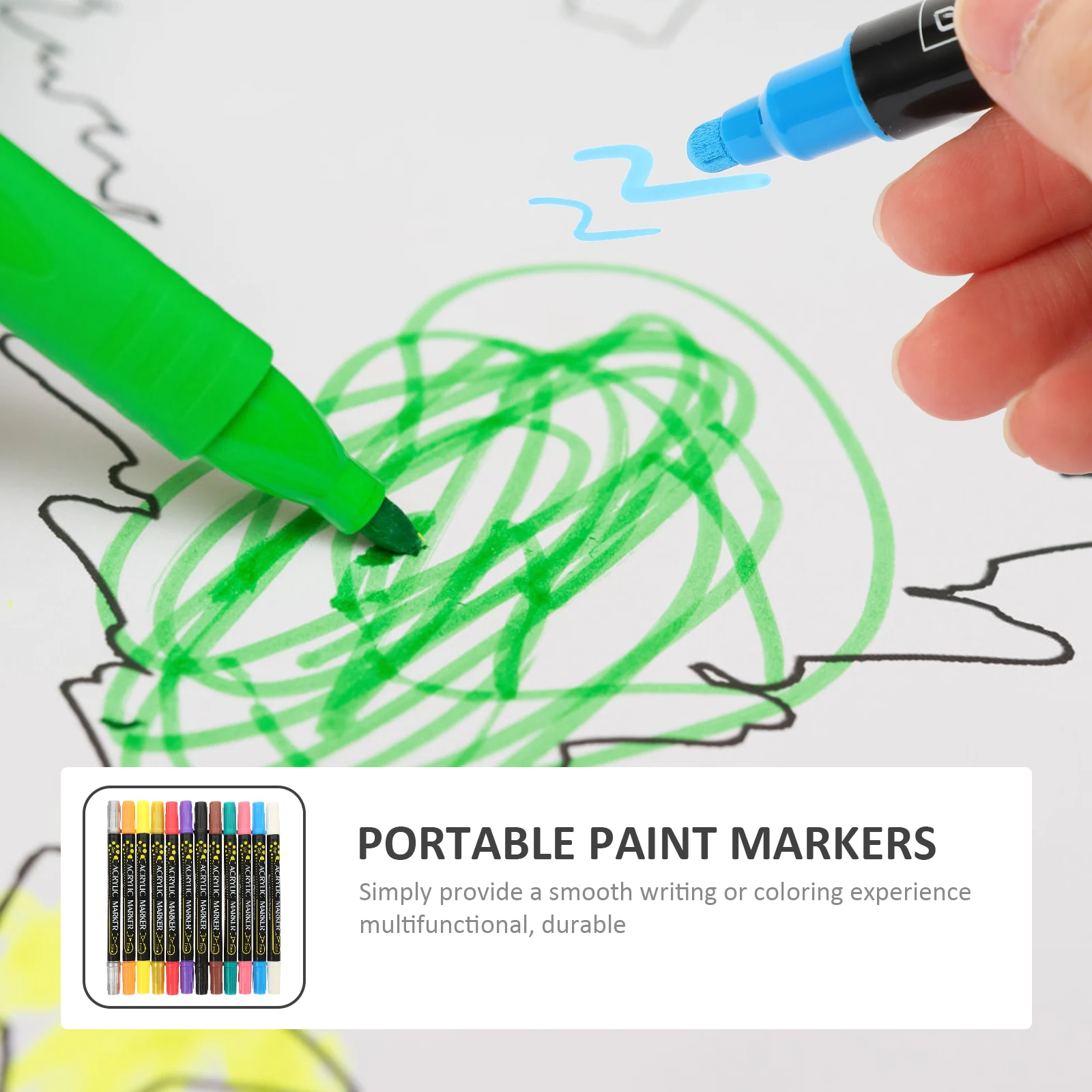 Маркеры, кисть для рисования на водной основе - Фотография_6