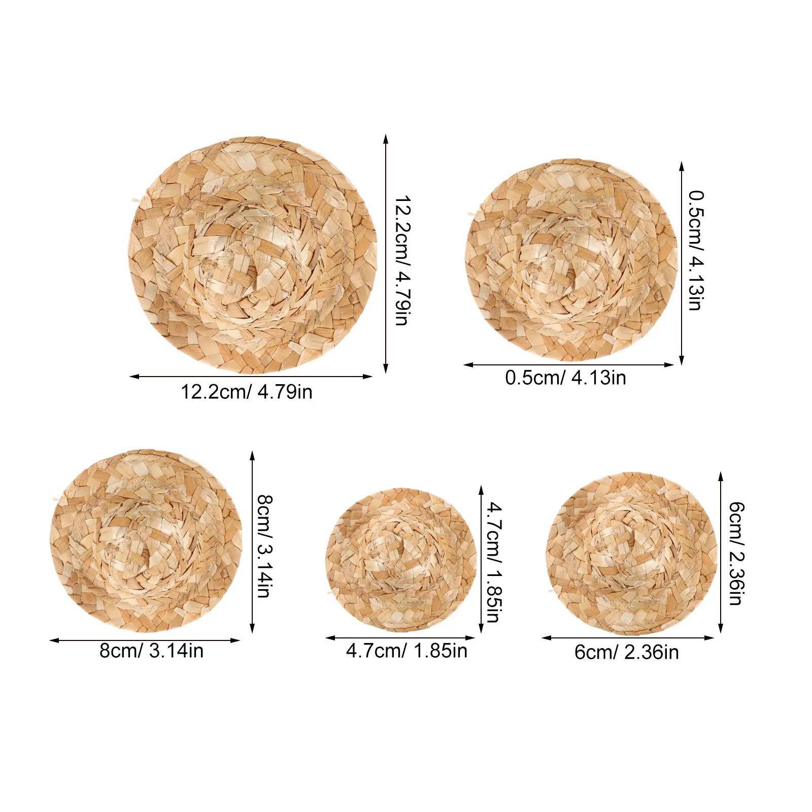 Мини-тканые соломенные шляпы - Фотография_6