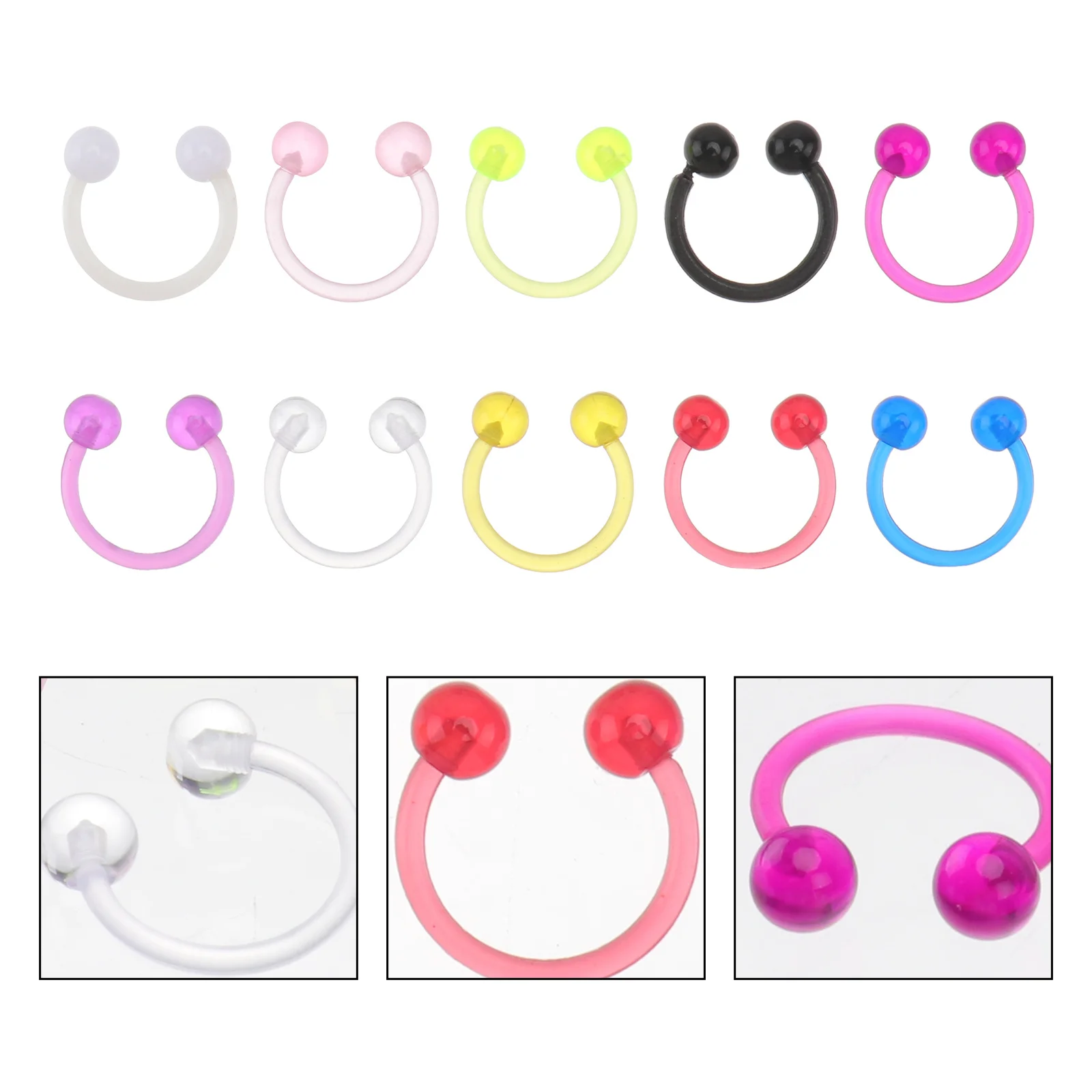 Стильное поддельное кольцо в носу u-образной формы - Фотография_6