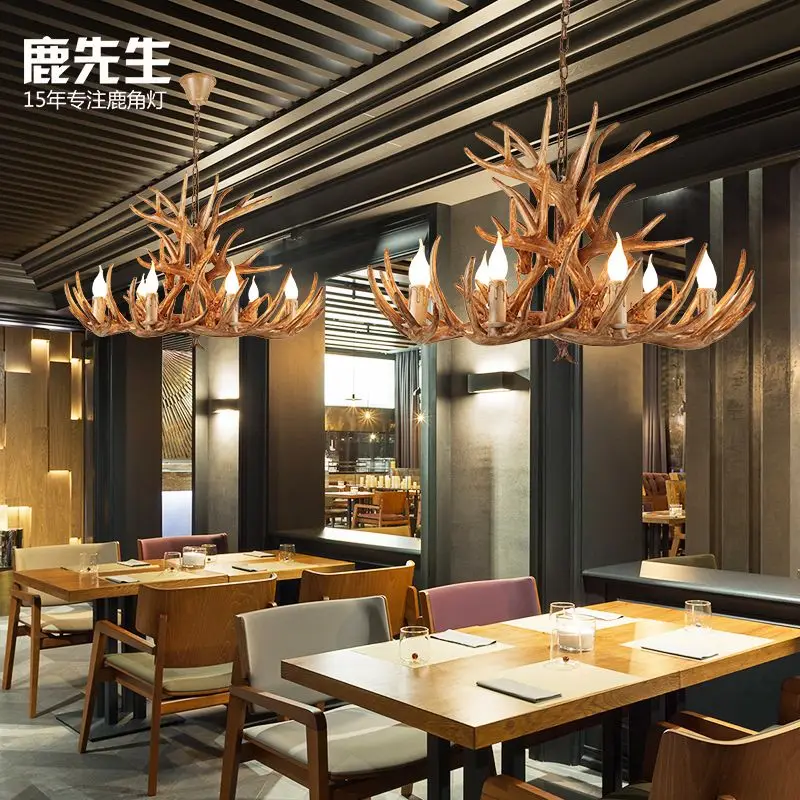 Винтажная люстра в американском стиле из смолы - Фотография_3