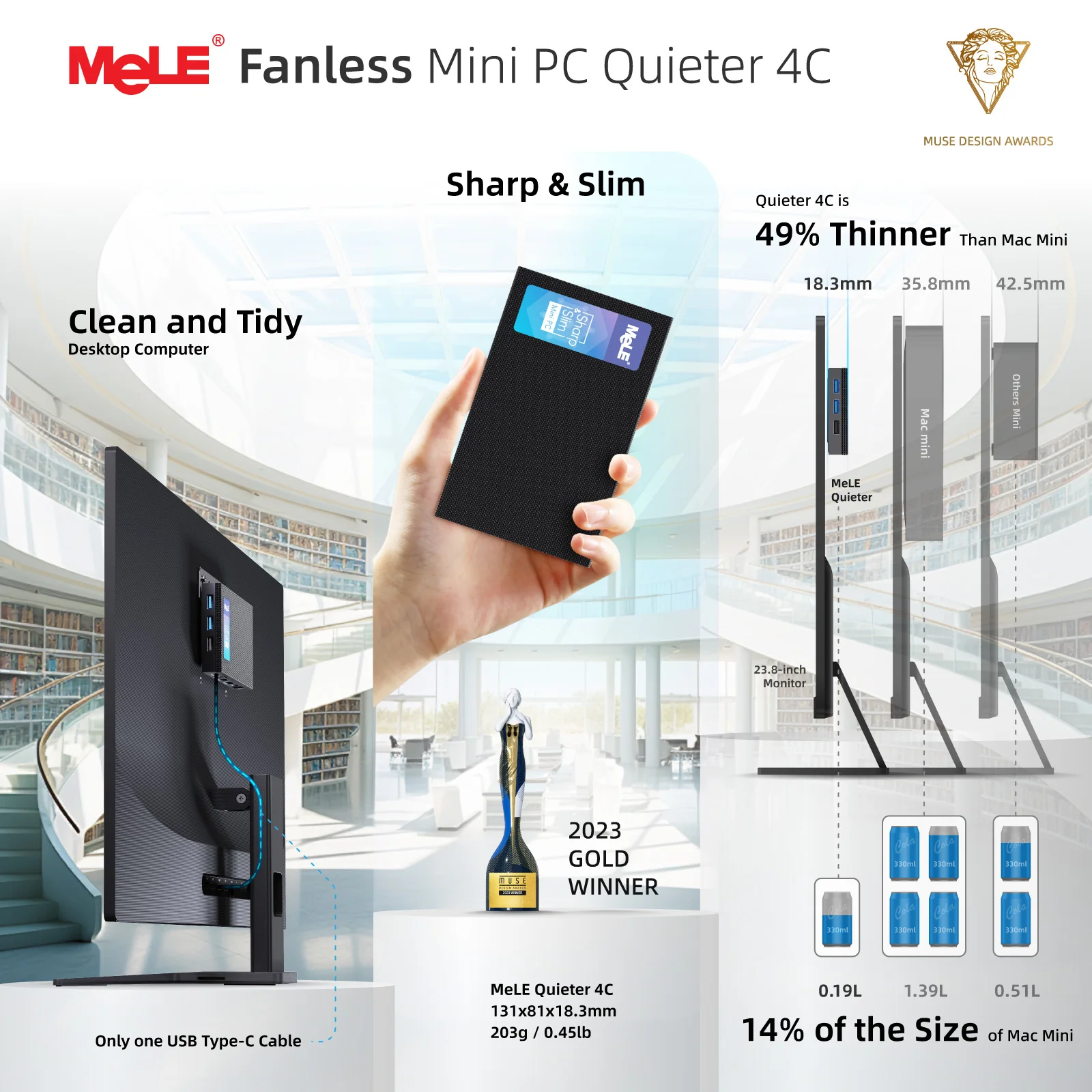 Мини-пк mele quieter 4c n100 - Фотография_6