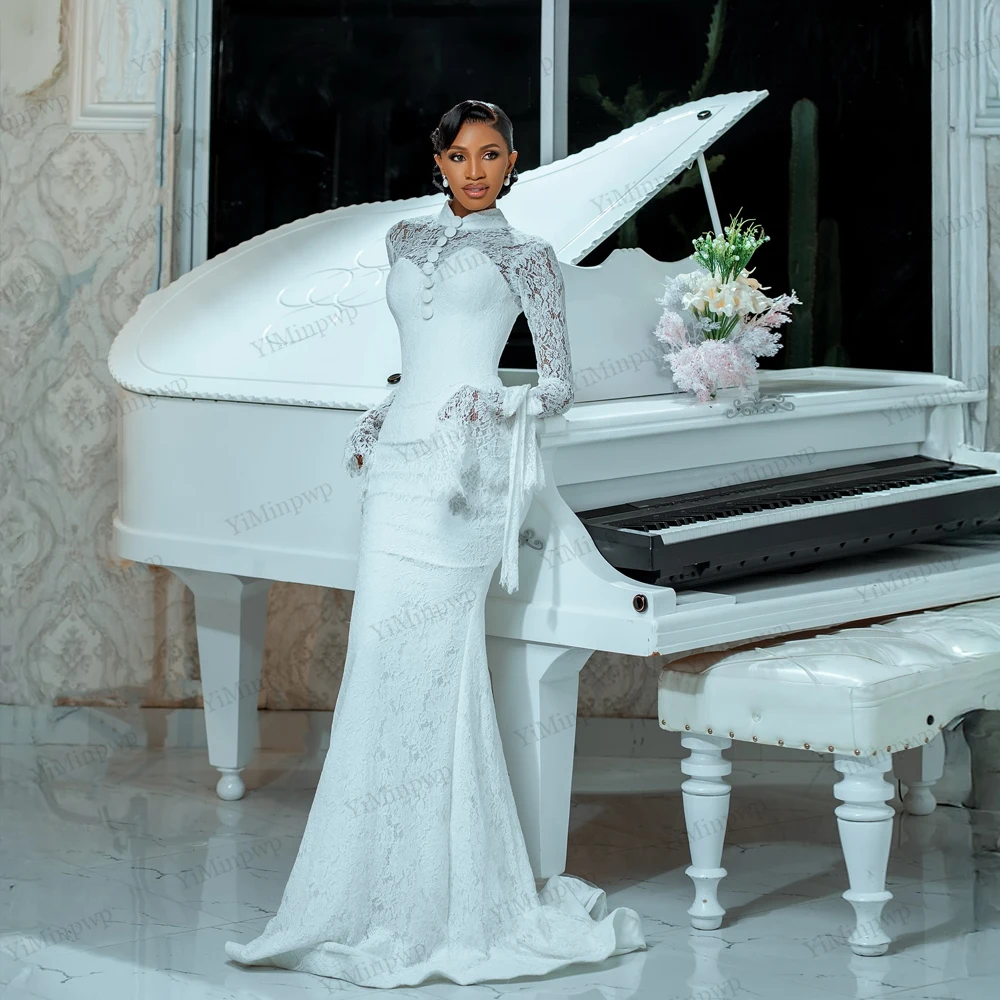 Африканские свадебные платья с кружевной аппликацией - Фотография_5