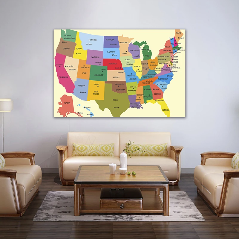 Карта сша на английском языке - Фотография_3