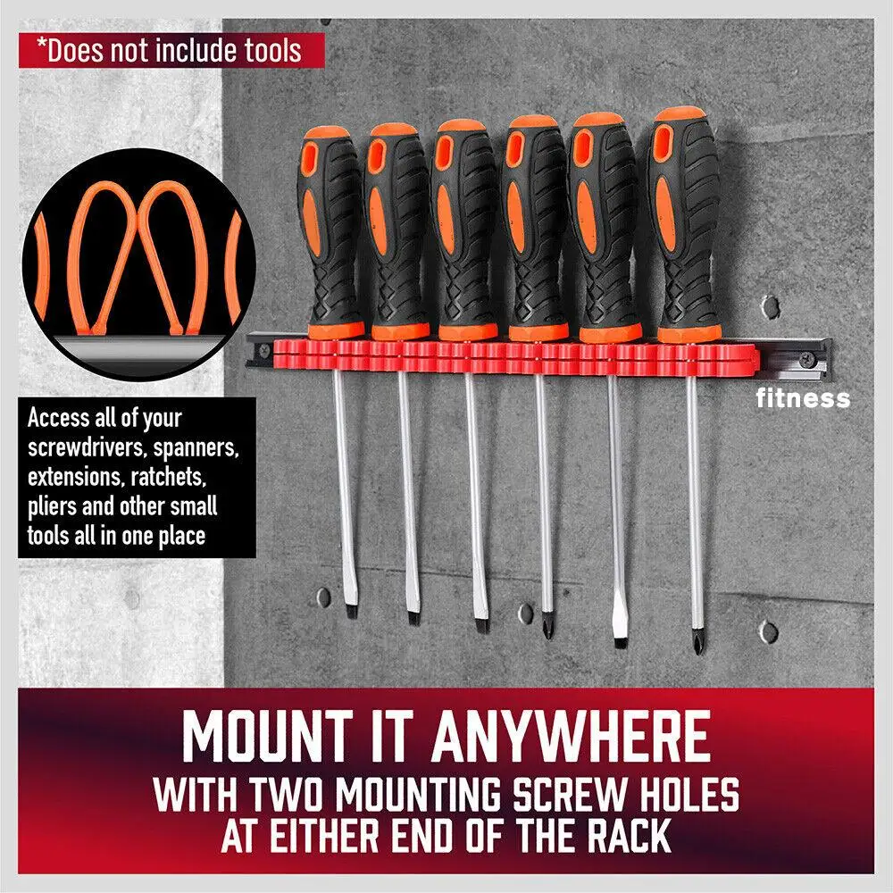 Настенная полка для хранения аппаратных инструментов с 14 отверстиями - Фотография_3