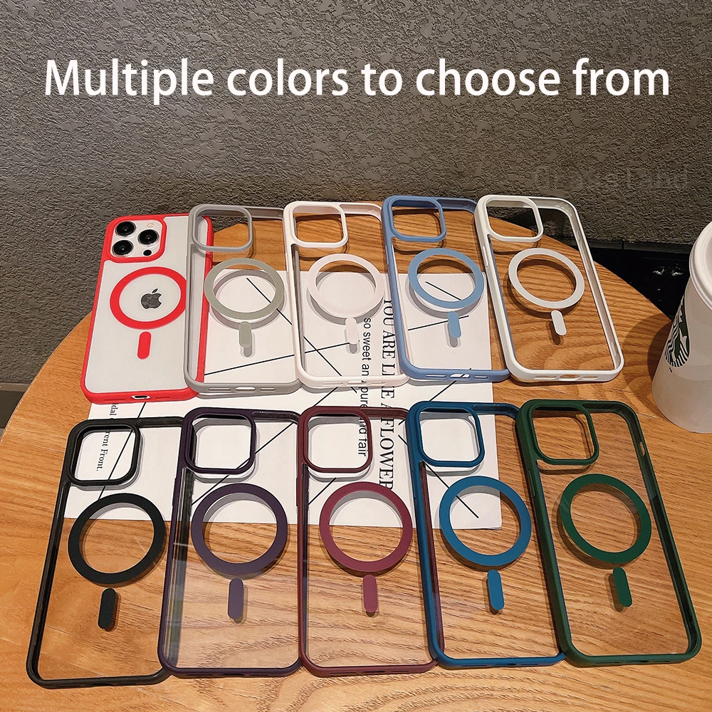 Роскошный прозрачный чехол magsafe для iphone 16 - Фотография_6