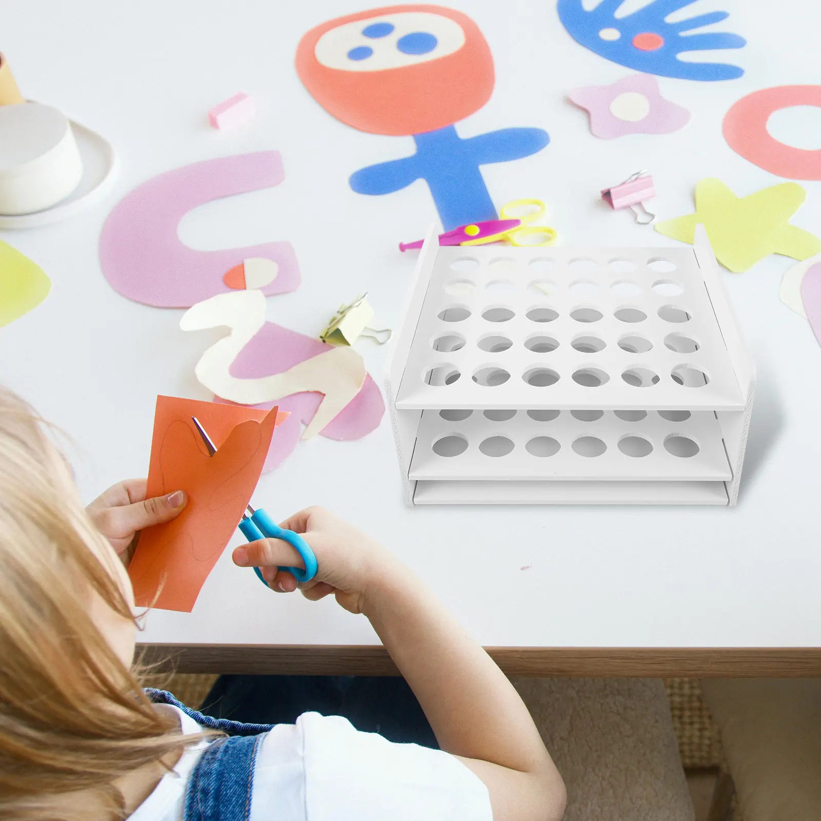 Деревянный ящик для хранения ножниц для классной комнаты - Фотография_3