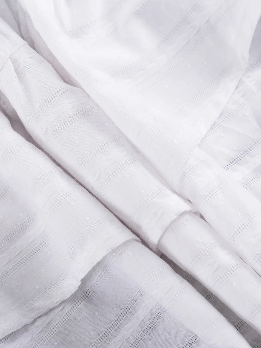 Marthaiqiqi хлопковый женский пижамный комплект с разрезом на шее - Фотография_6