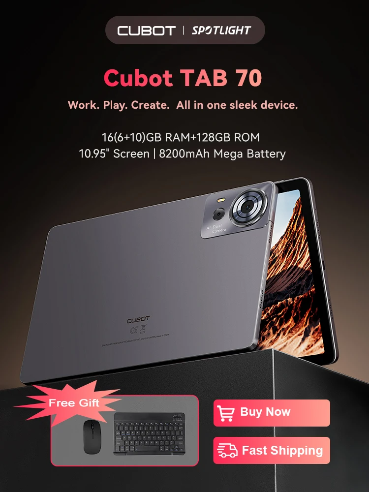 Cubot tab 70, новый планшет 2025 года