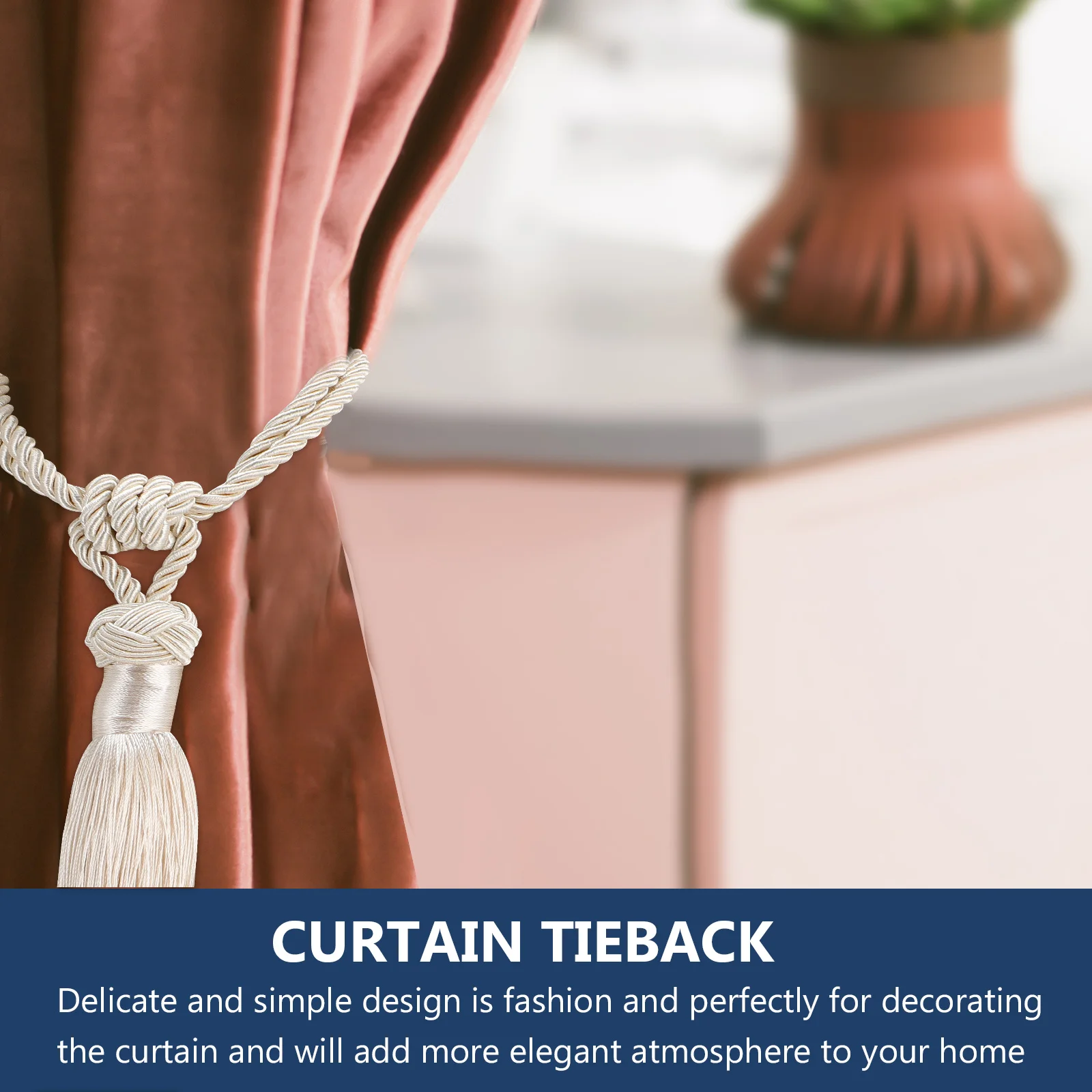 Тканые подхваты для штор с кисточками - Фотография_4