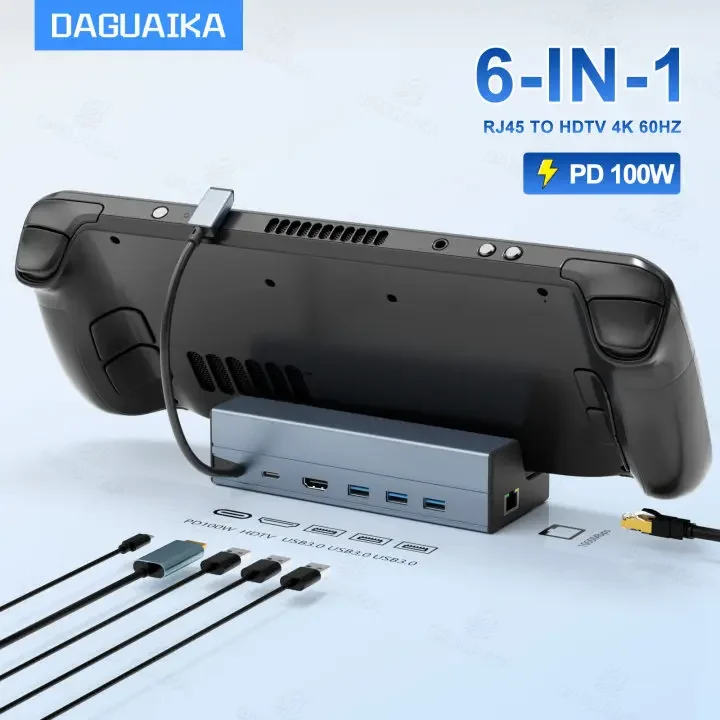 Док-станция steam deck 6 в 1