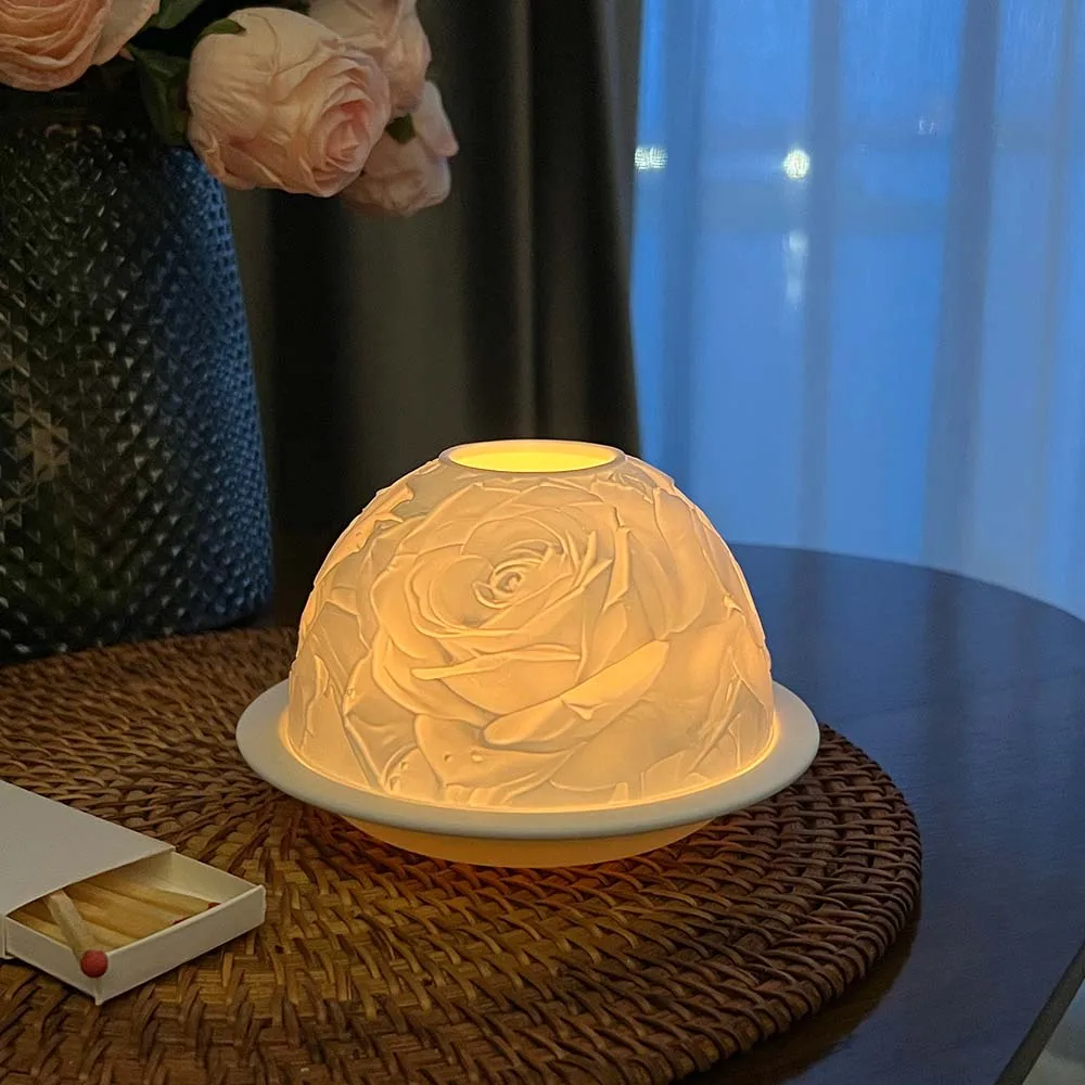 Lumina керамический deluxe винтажный розовый чайный светильник