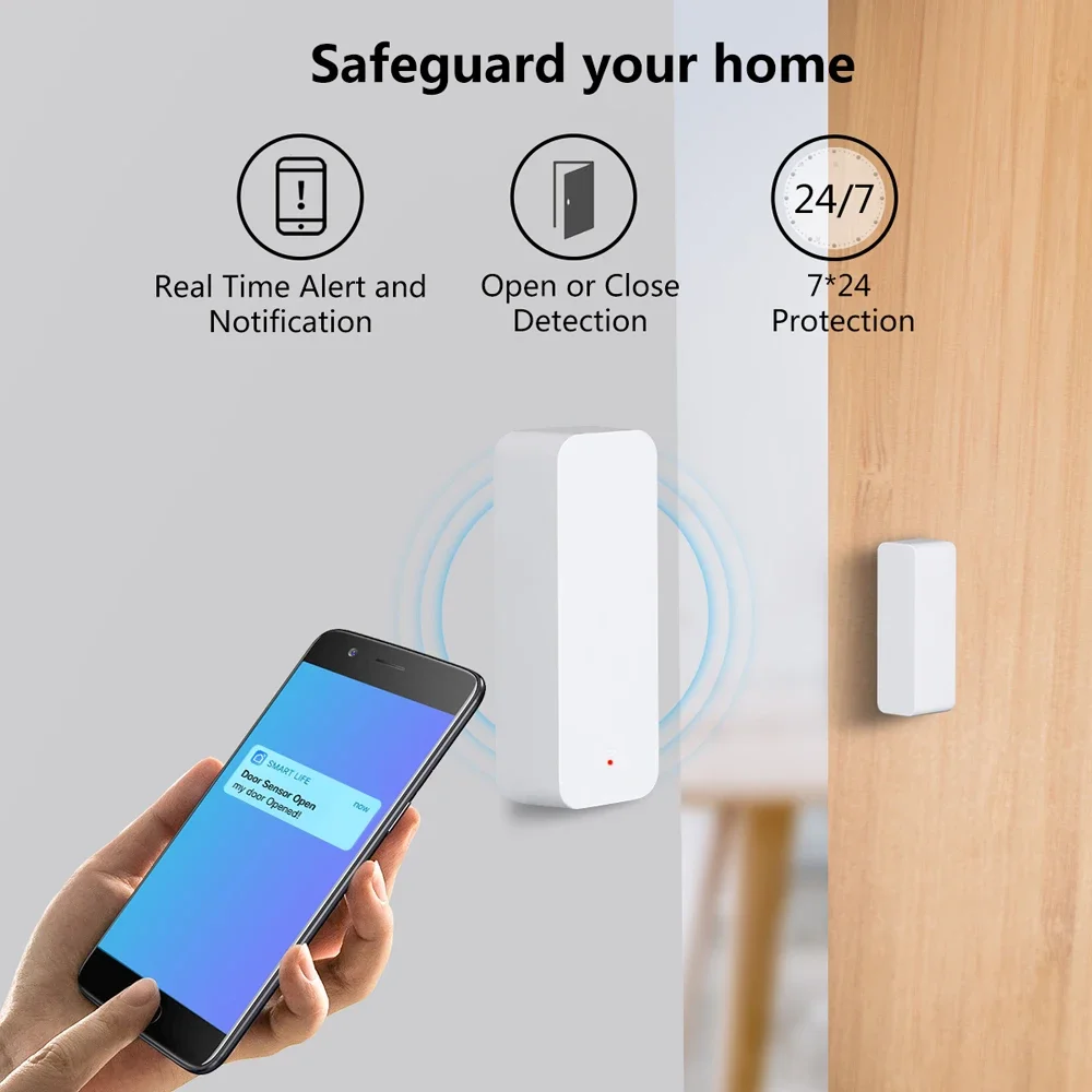 Tuya wifi zigbee умный датчик двери - Фотография_3