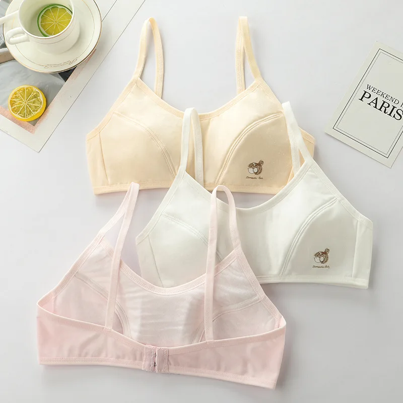 Тренировочный бюстгальтер из чистого хлопка для девочек-подростков - Фотография_4