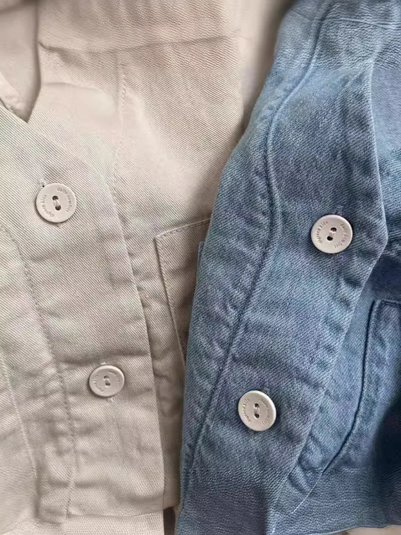 Весенний новый детский джинсовый жилет без рукавов - Фотография_2