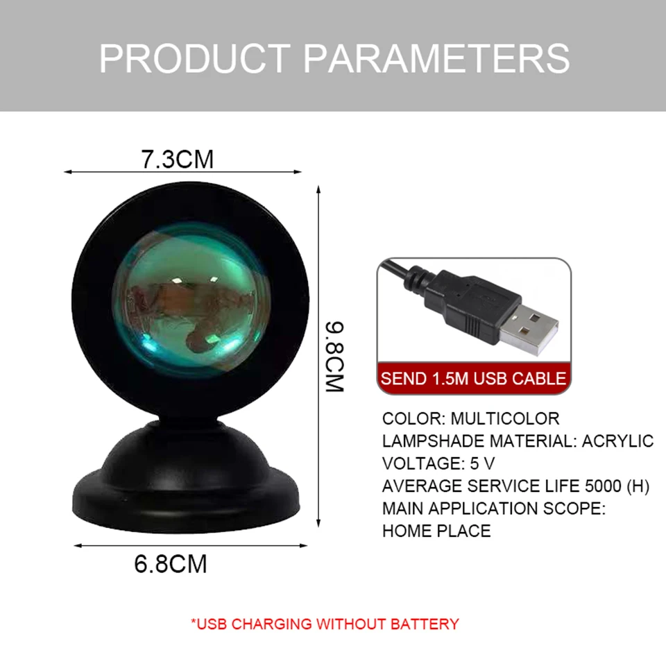 Мини-usb лампа заката - Фотография_2