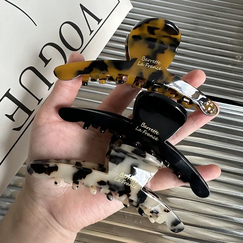 Корейские модные большие крабы для волос 13 см для девочек и женщин - Фотография_3