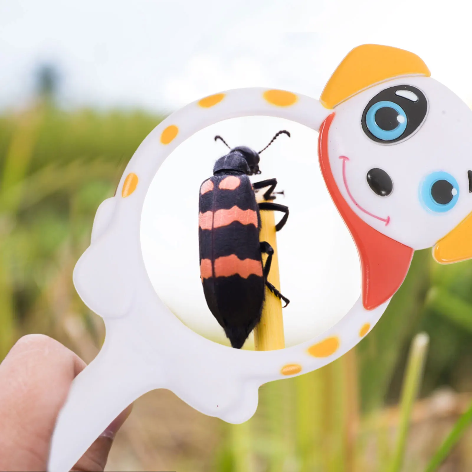 Увеличительное стекло с животными для детей