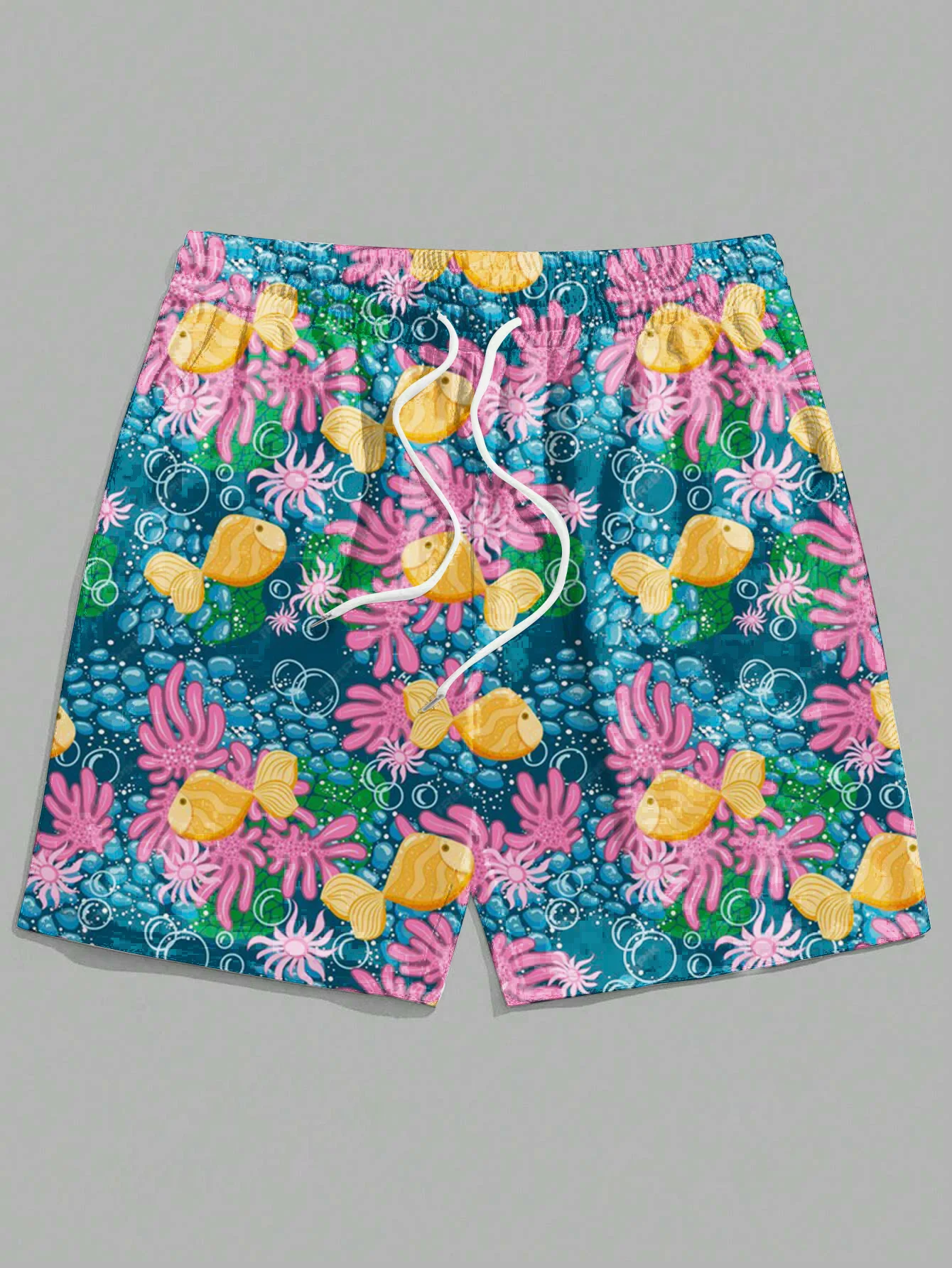 Мужские гавайские плавки с 3d гавайским растительным узором - Фотография_5