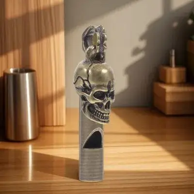 Медный свисток с головой черепа - Фотография_6