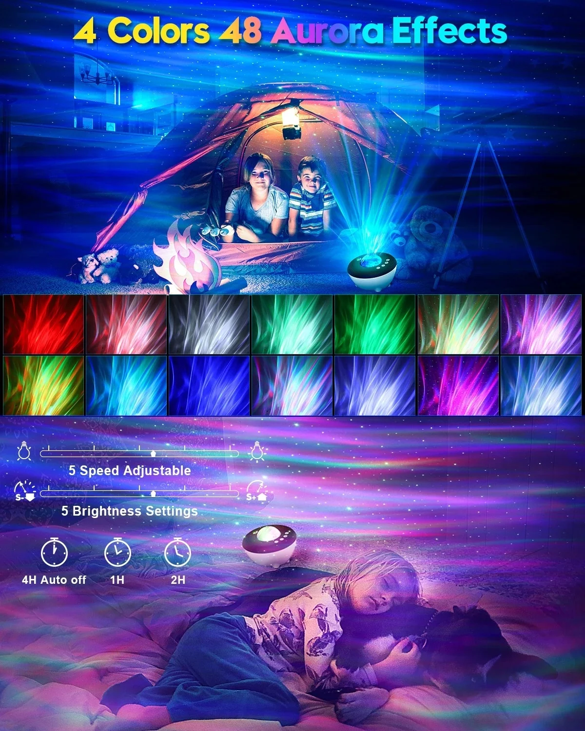 Проектор aurora star light galaxy для спальни - Фотография_6