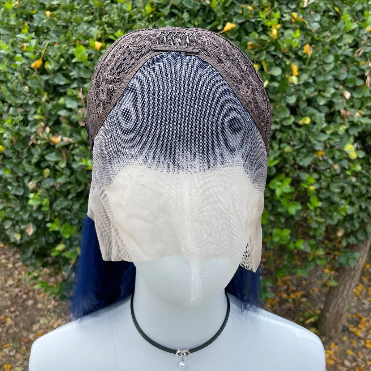 Темно-синие синтетические парики спереди 13x4 для женщин - Фотография_6