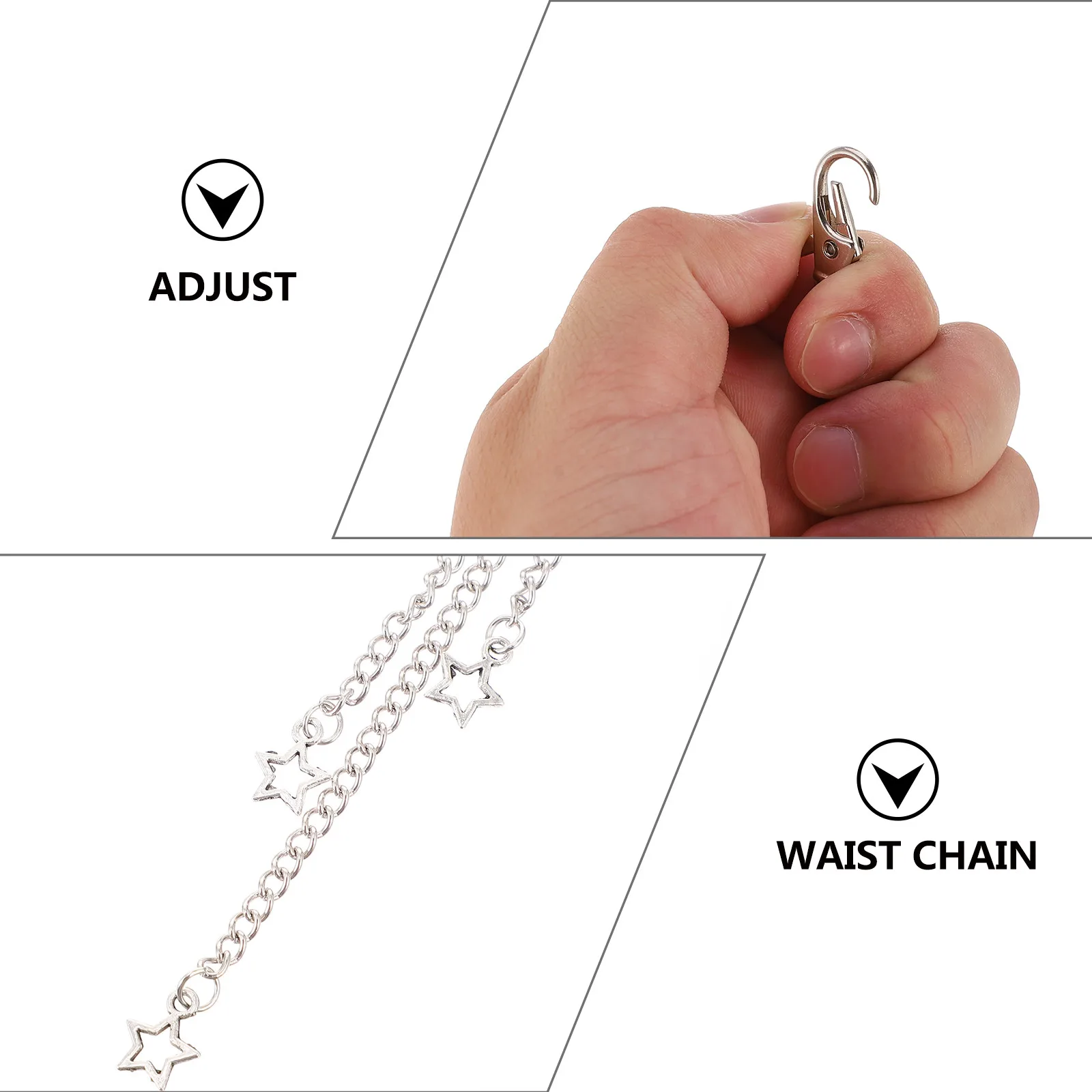 Креативная многослойная поясная цепочка для джинсов