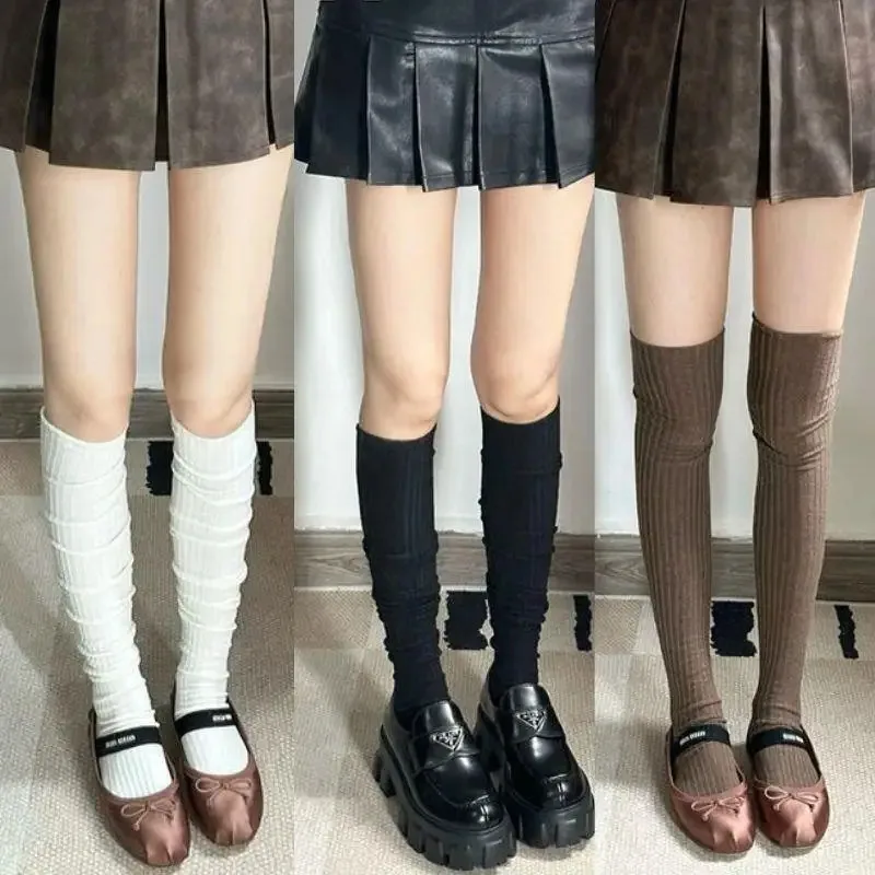 Женские гольфы, полосатые носки-сапоги - Фотография_5