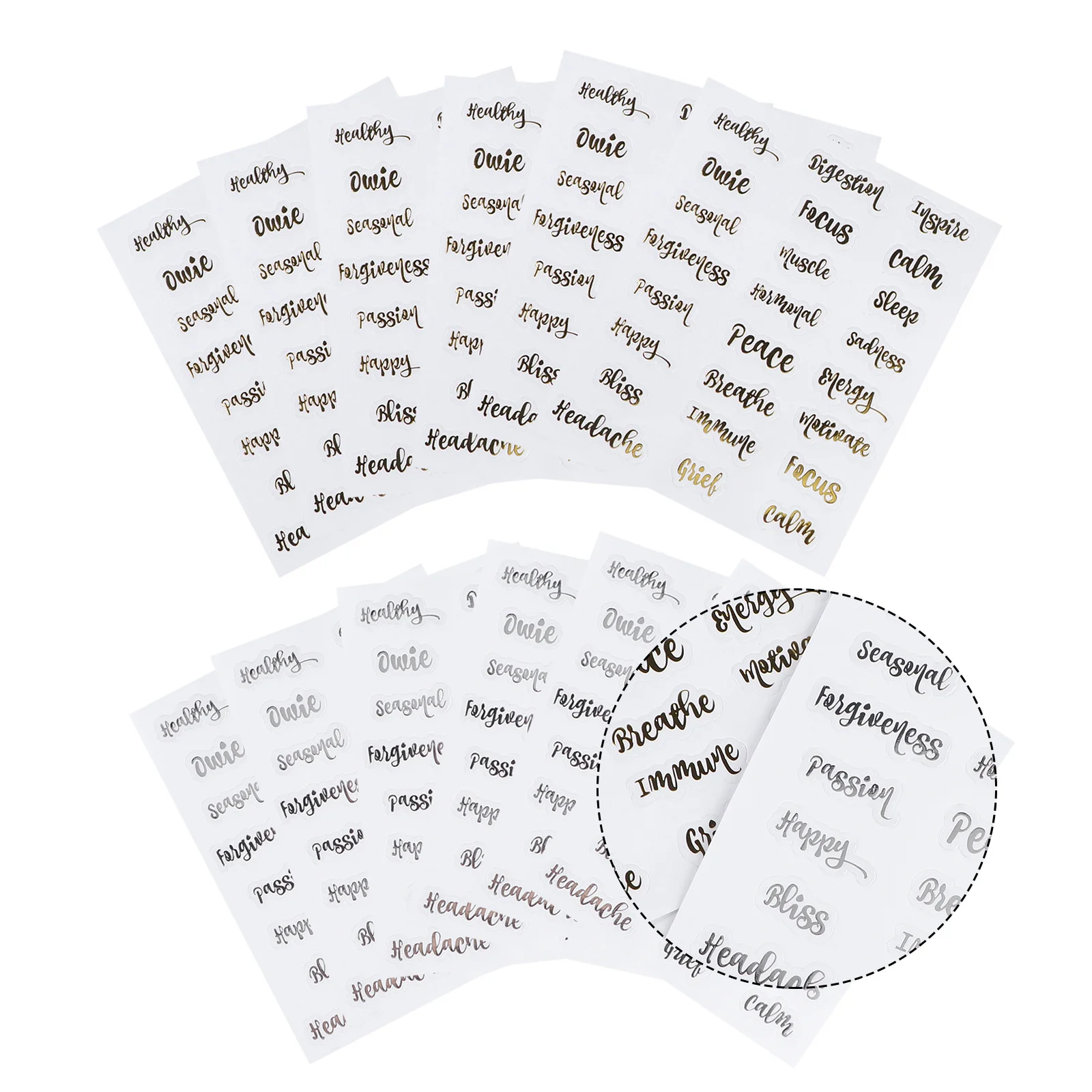 18 листов наклейки на флаконы с эфирным маслом - Фотография_3