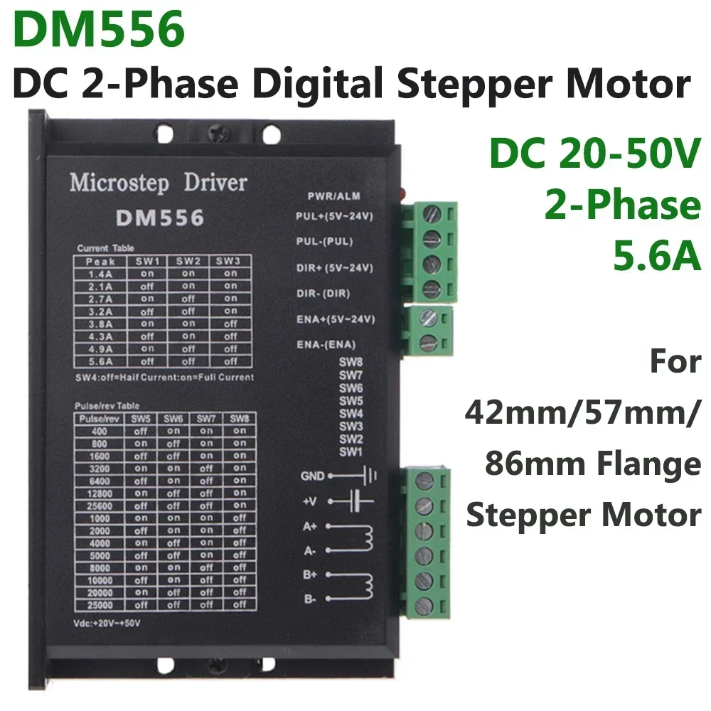 Nema23 шаговый двигатель dm556 комплект драйверов 3a двигатель 1 - Фотография_6