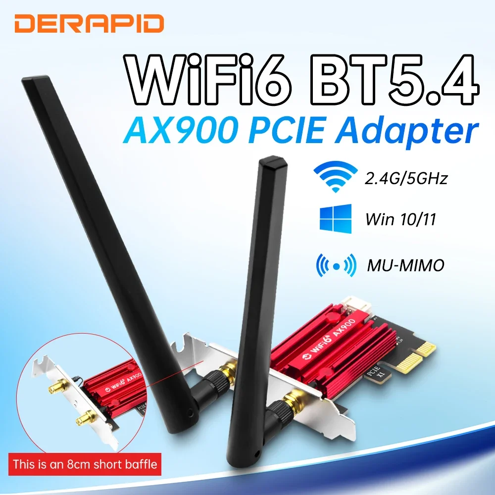Двухдиапазонный беспроводной адаптер fenvi wifi 6 ax900 bluetooth 5