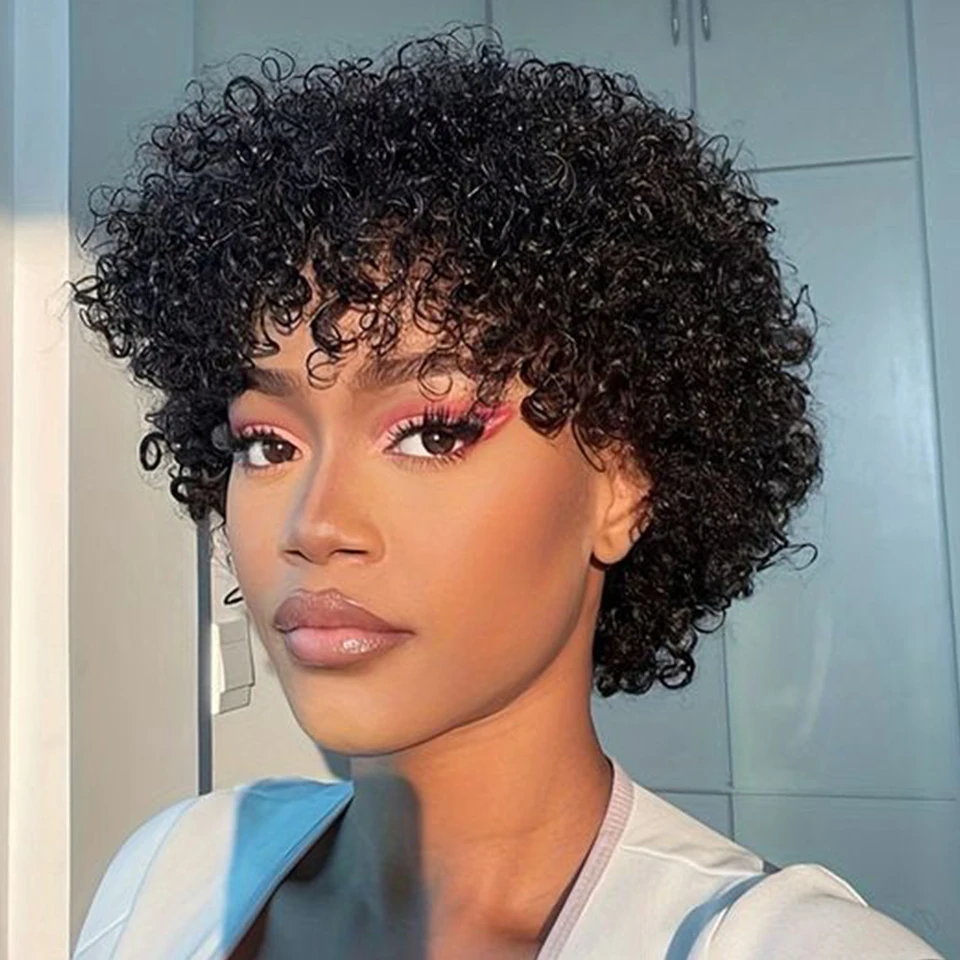 Короткий pixie afro kinky curly - Фотография_2