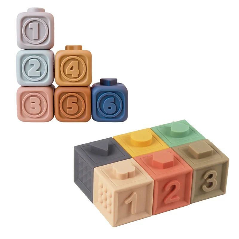 Блок-игрушка, мягкие силиконовые мягкие кубики - Фотография_4