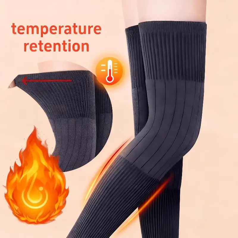 Толстые зимние теплые наколенники для мужчин - Фотография_3