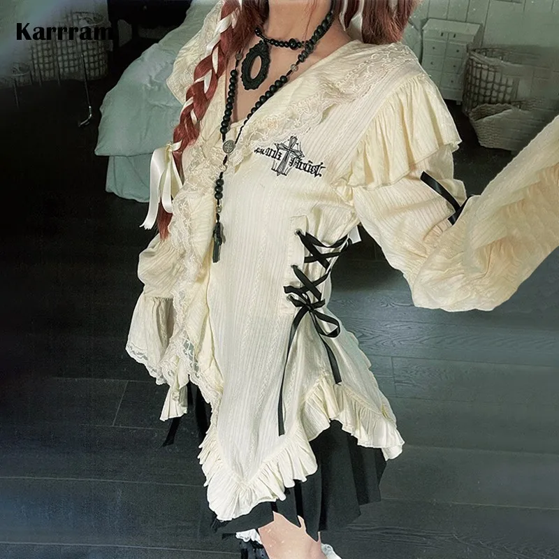 Karrram y2k эстетичная кружевная
