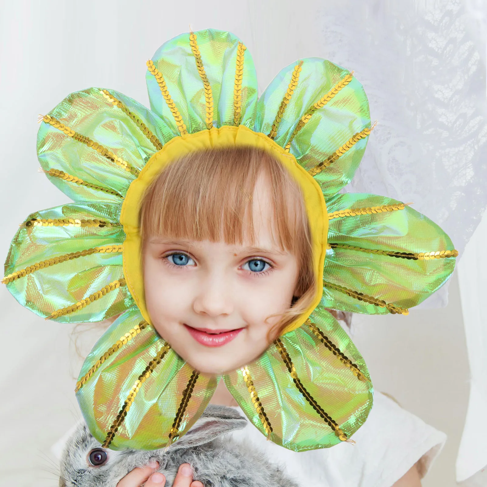 Головной убор с подсолнухом для детей - Фотография_5