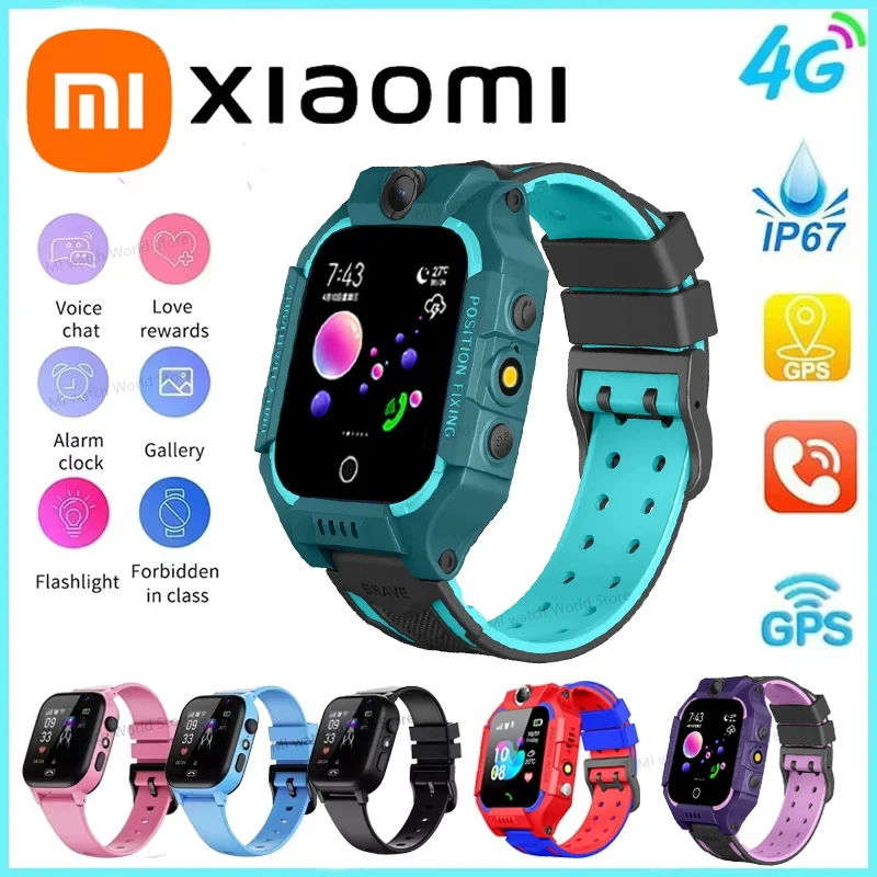 Xiaomi kids 4g смарт-часы sos gps