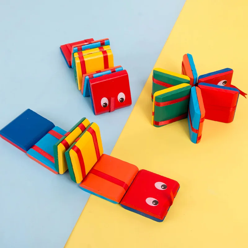 Бесконечные волшебные складные деревянные змеиные блоки - Фотография_3