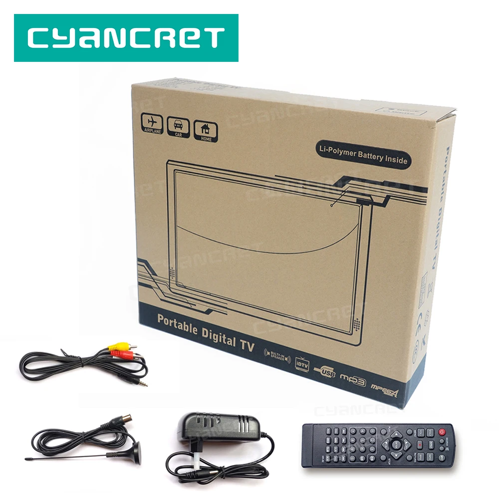 Портативный телевизор leadstar d16 с большим экраном 15 - Фотография_6