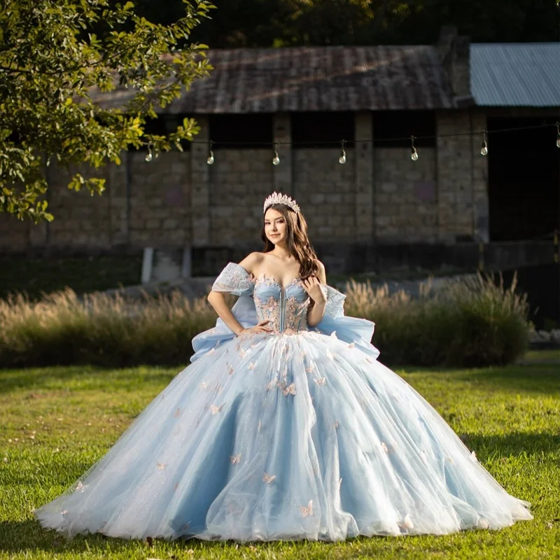 Блестящее платье quinceanera цвета - Фотография_2