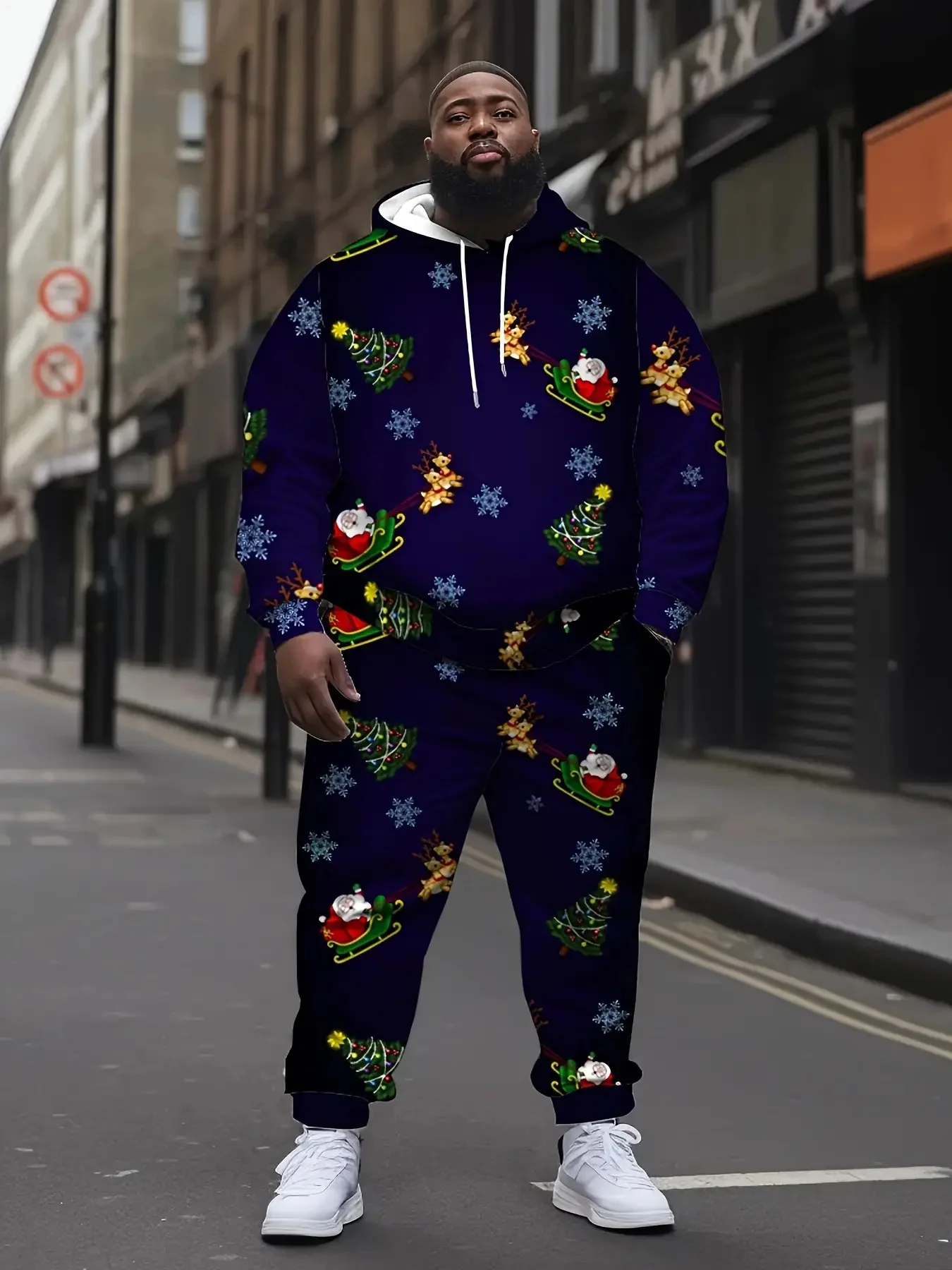 Осенне-рождественские мужские толстовки с 3d принтом - Фотография_3