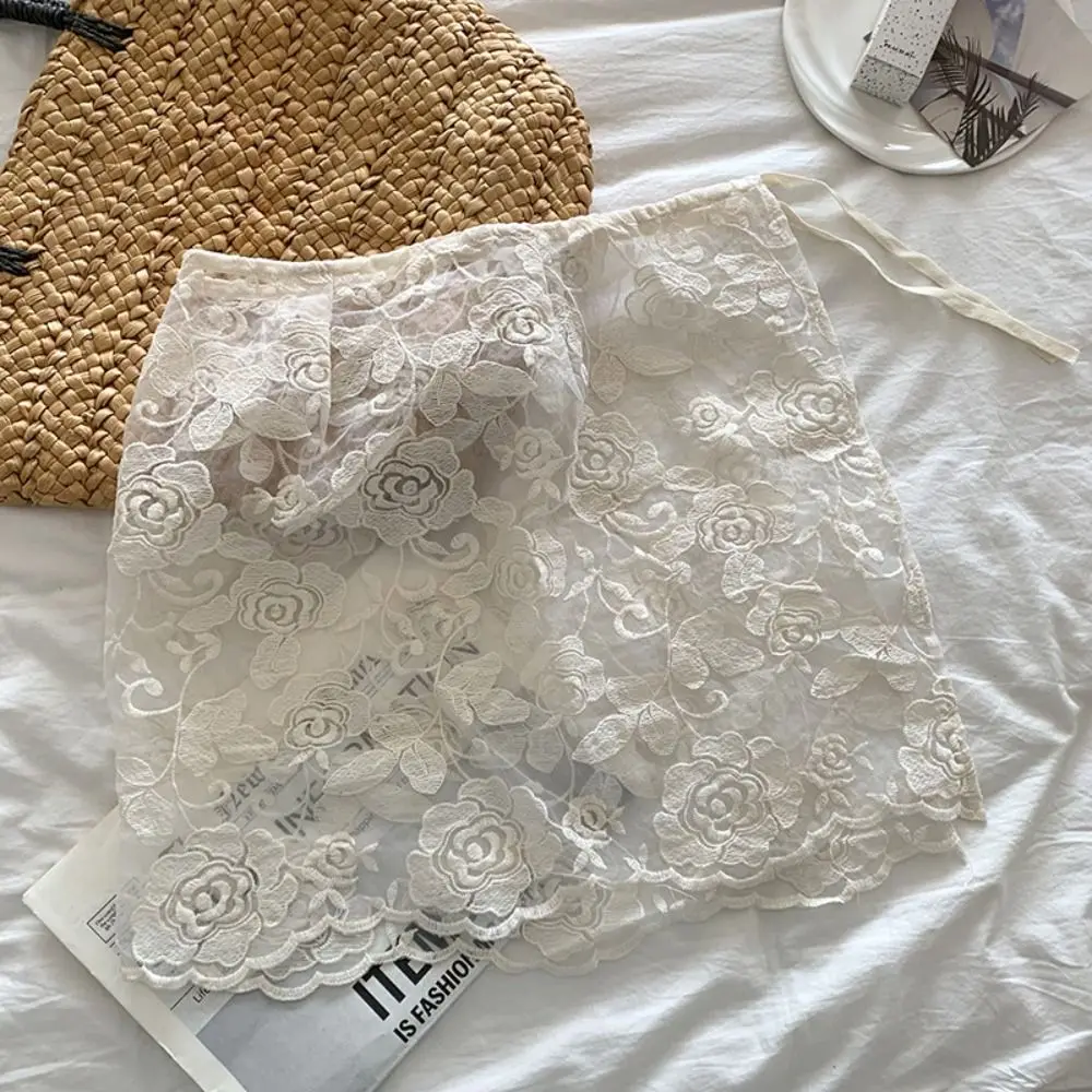 Универсальная милая кружевная полуюбка y2k - Фотография_5