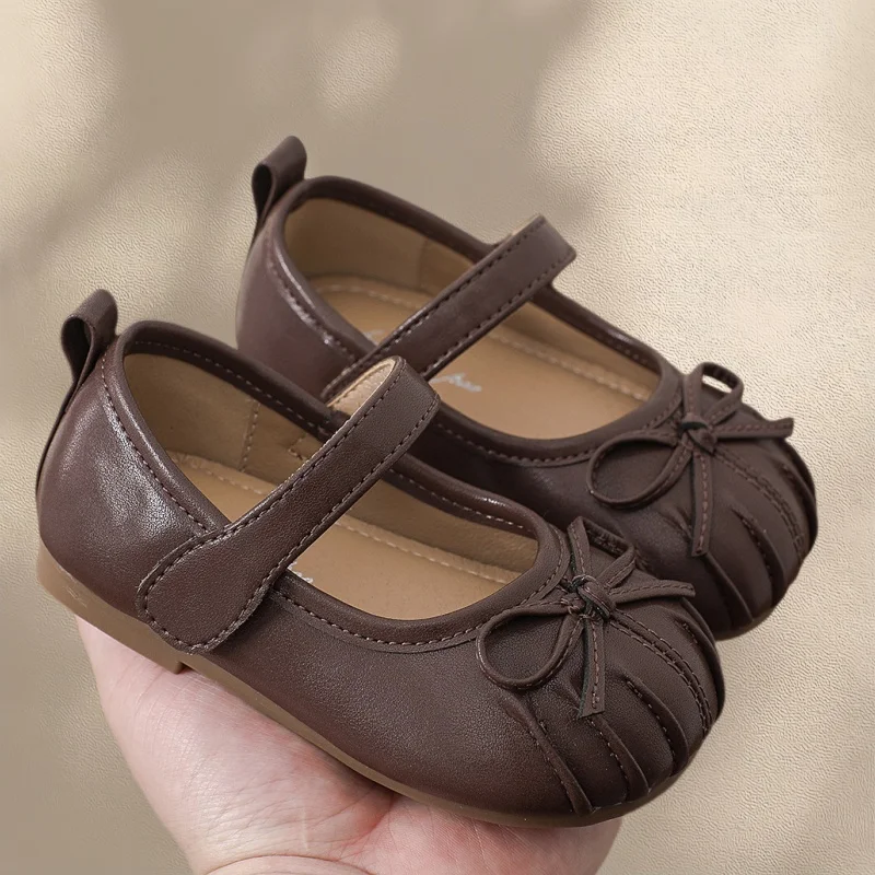 Новые модные туфли на плоской подошве для маленьких девочек - Фотография_4