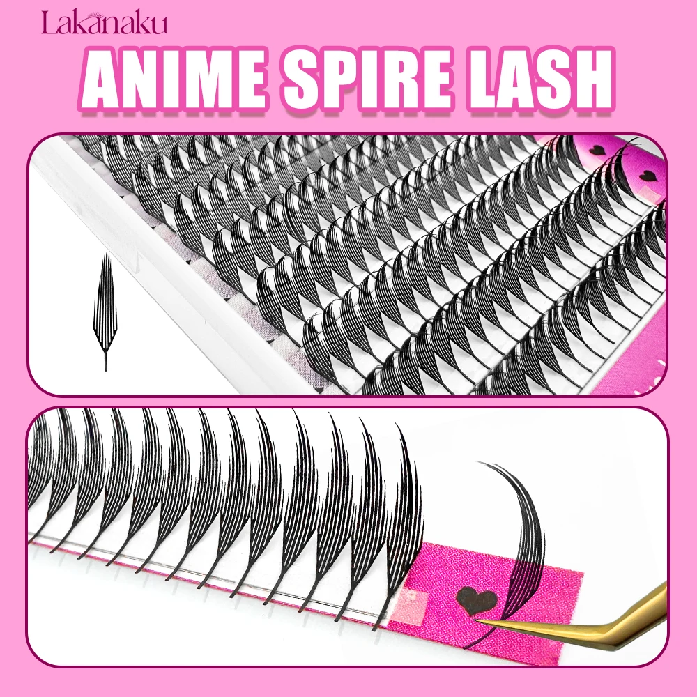Lakanaku manga аниме spire наращивание ресниц в форме пера 0 - Фотография_5