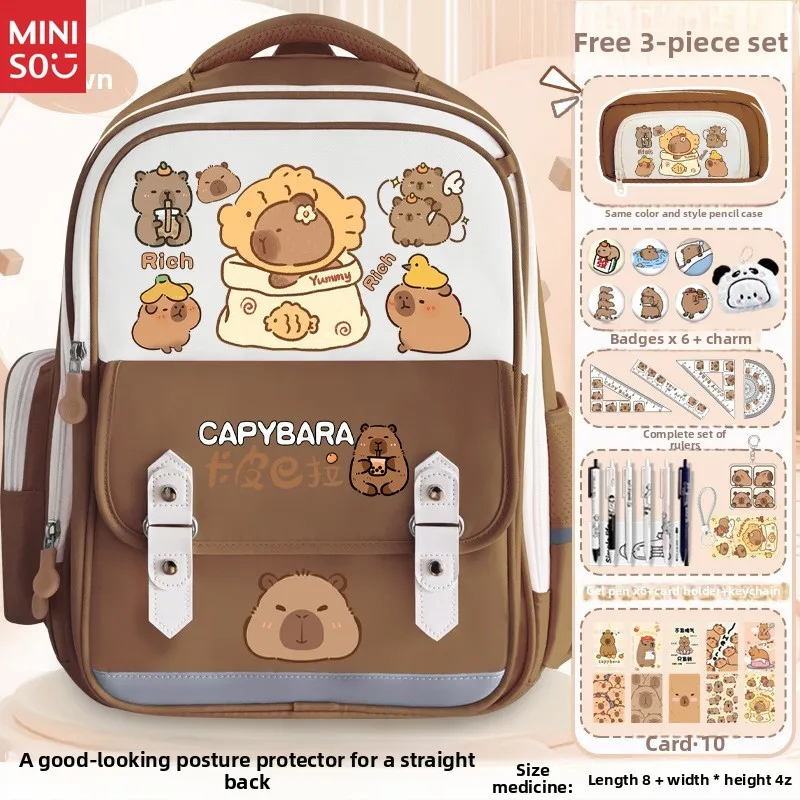 Школьный рюкзак miniso capybara - Фотография_5
