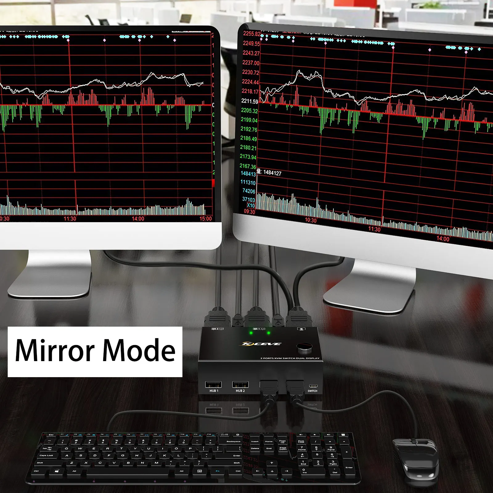 Kceve kvm переключатель 2in2 выход - Фотография_6