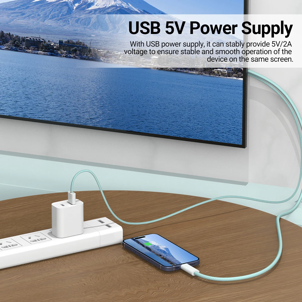 Кабель gopala 2-в-1 usb c к телевизору - Фотография_5