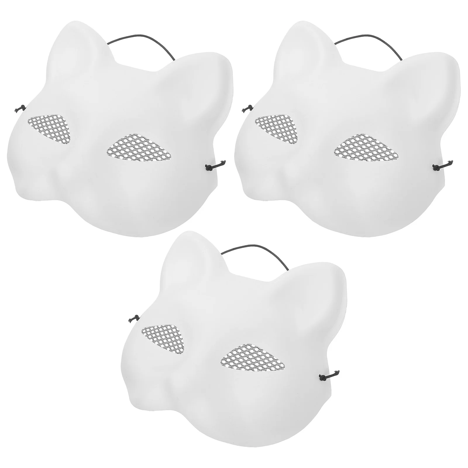 Маска для лица, пустые белые аксессуары для маскарада - Фотография_6