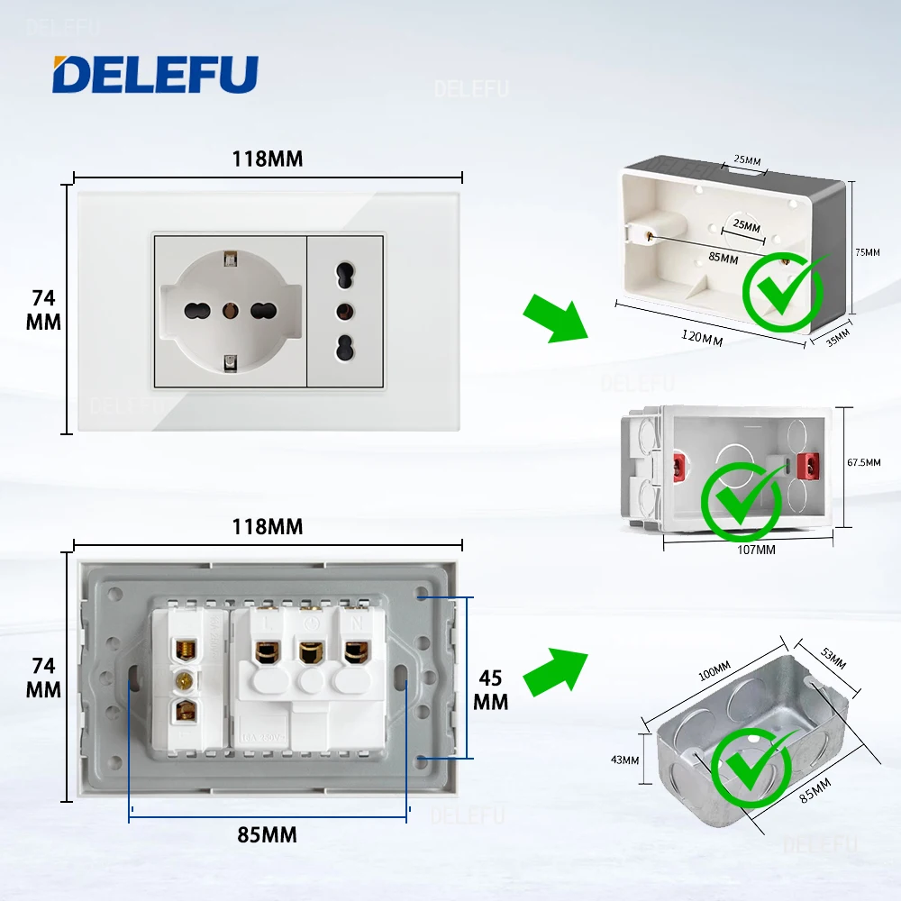 Delefu белое закаленное стекло - Фотография_2