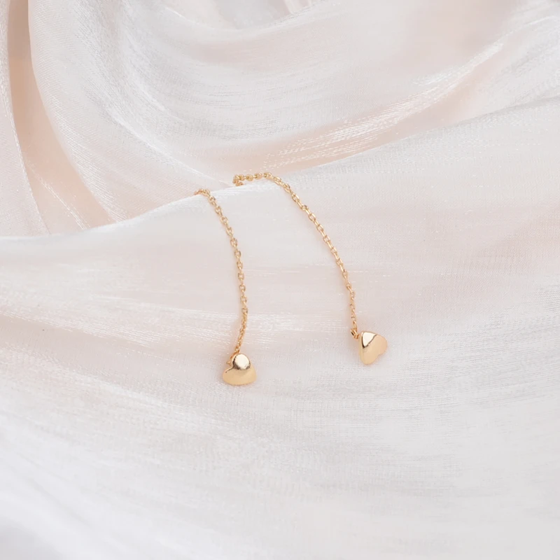 Трендовая длинная проволочная цепочка с кисточками и нитками - Фотография_6