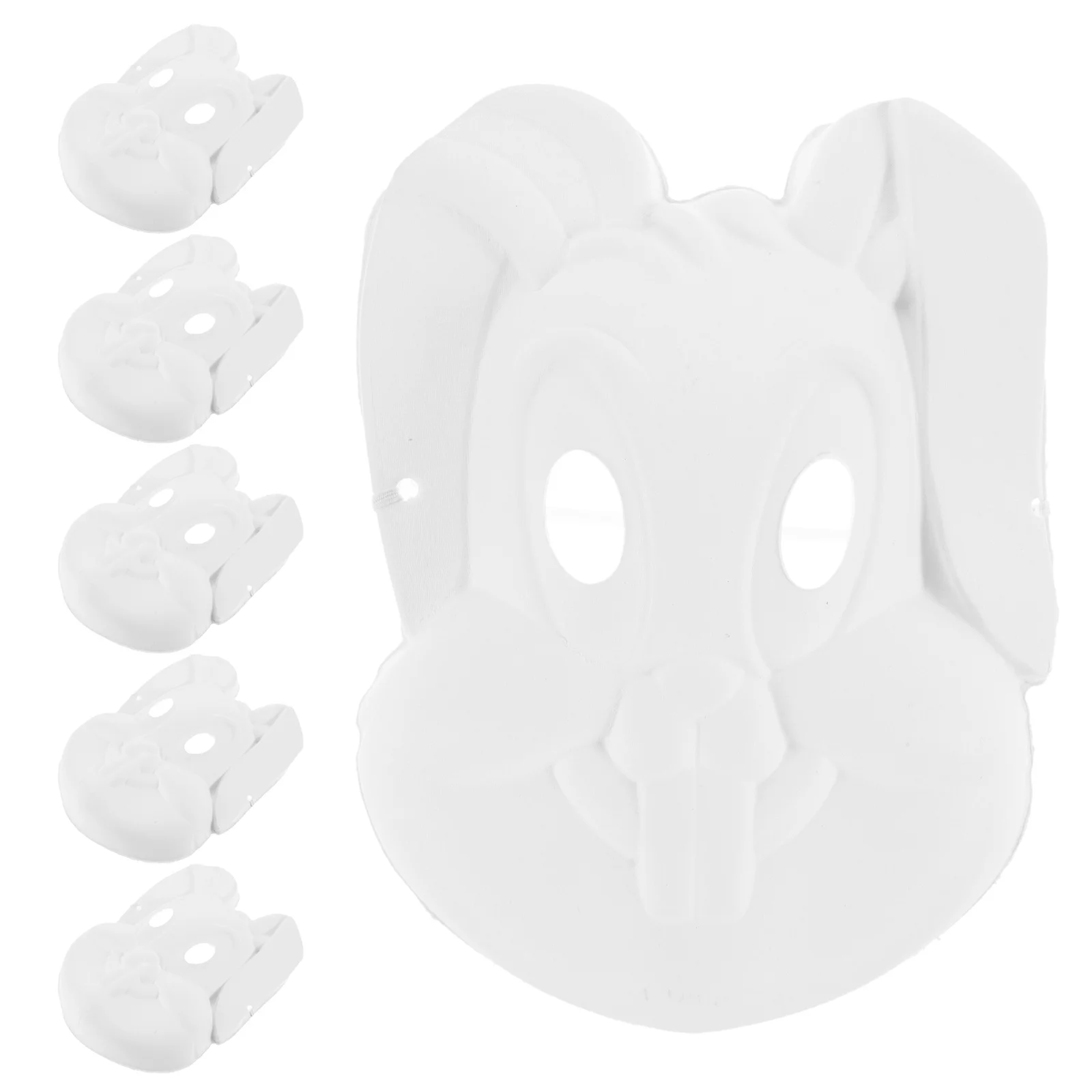 Маски кролика, пустые diy бумажные маски из целлюлозы для косплея - Фотография_2